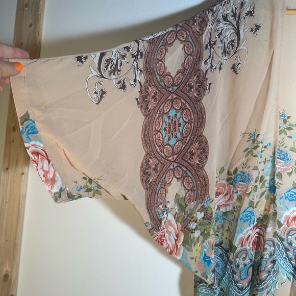 Floral Fringe Kimono - Picture 3 of 4